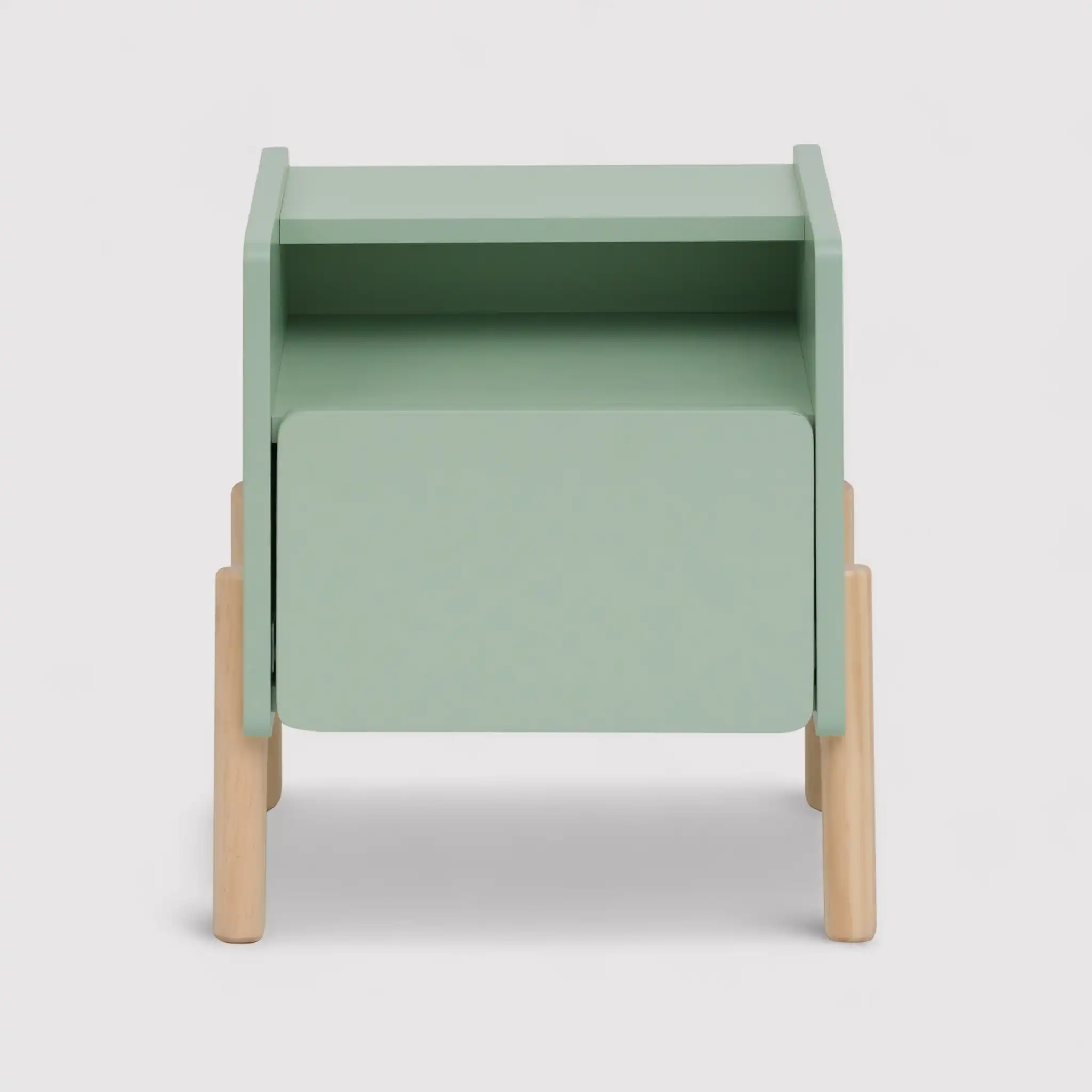 Adrak - Comodino verde acqua per bambini con 1 cassetto e 2 ripiani - Image 3