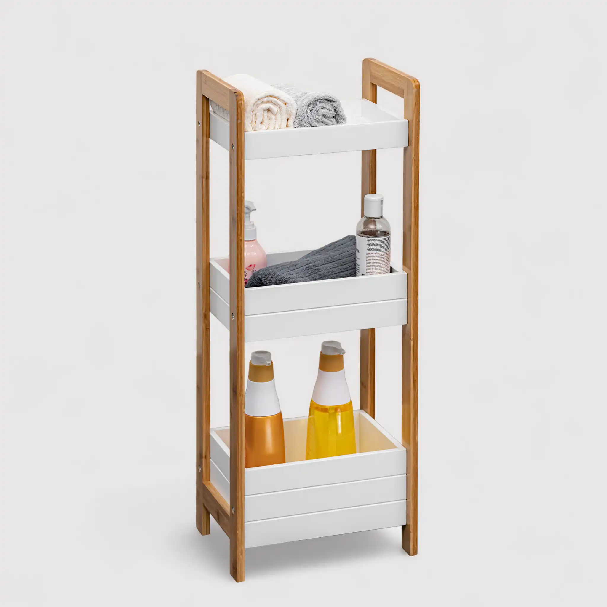 Agave - Scaffale salvaspazio con 3 ripiani per bagno o cucina - Image 5