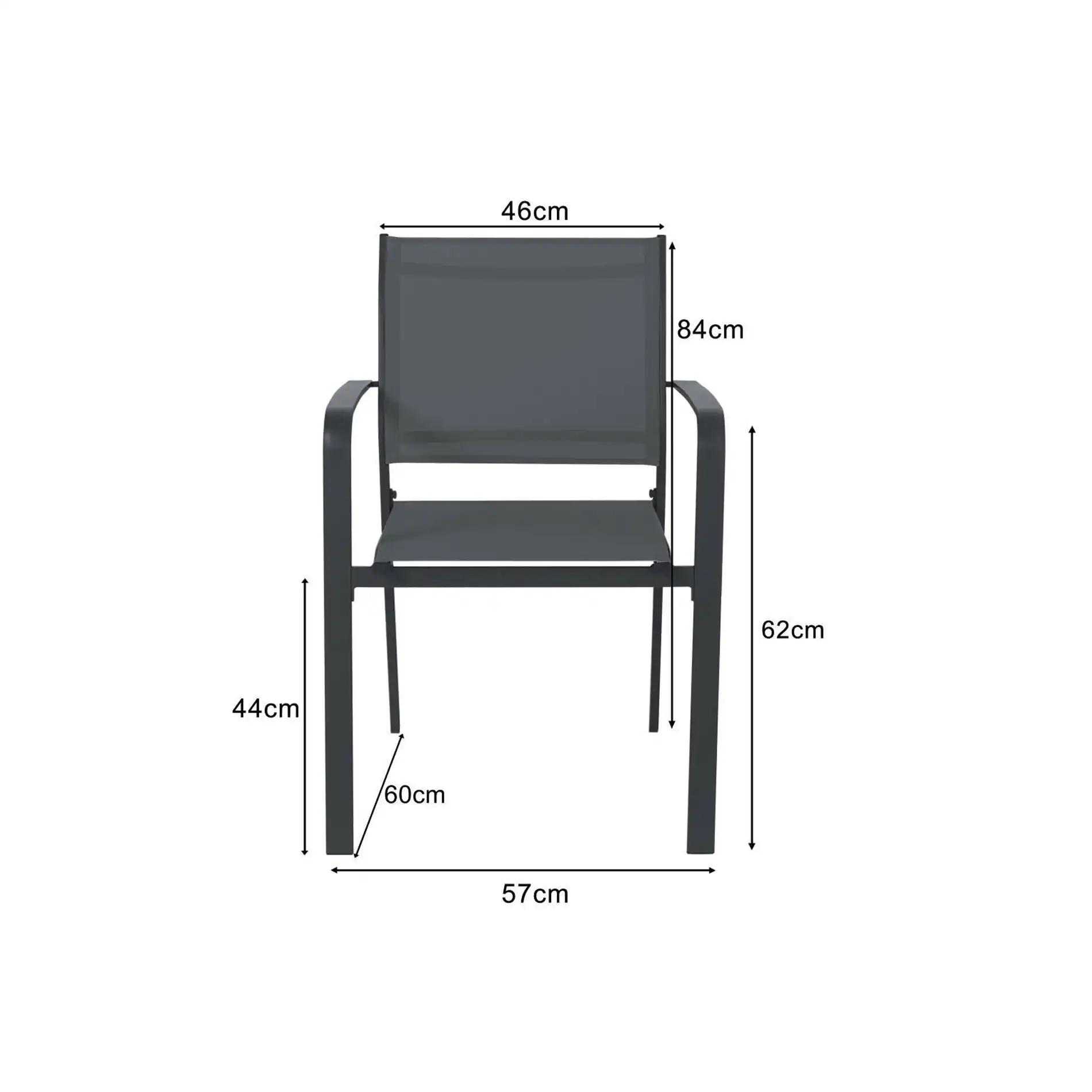 Akpala - Set da giardino con tavolo e 4 sedie grigio chiaro - Image 7