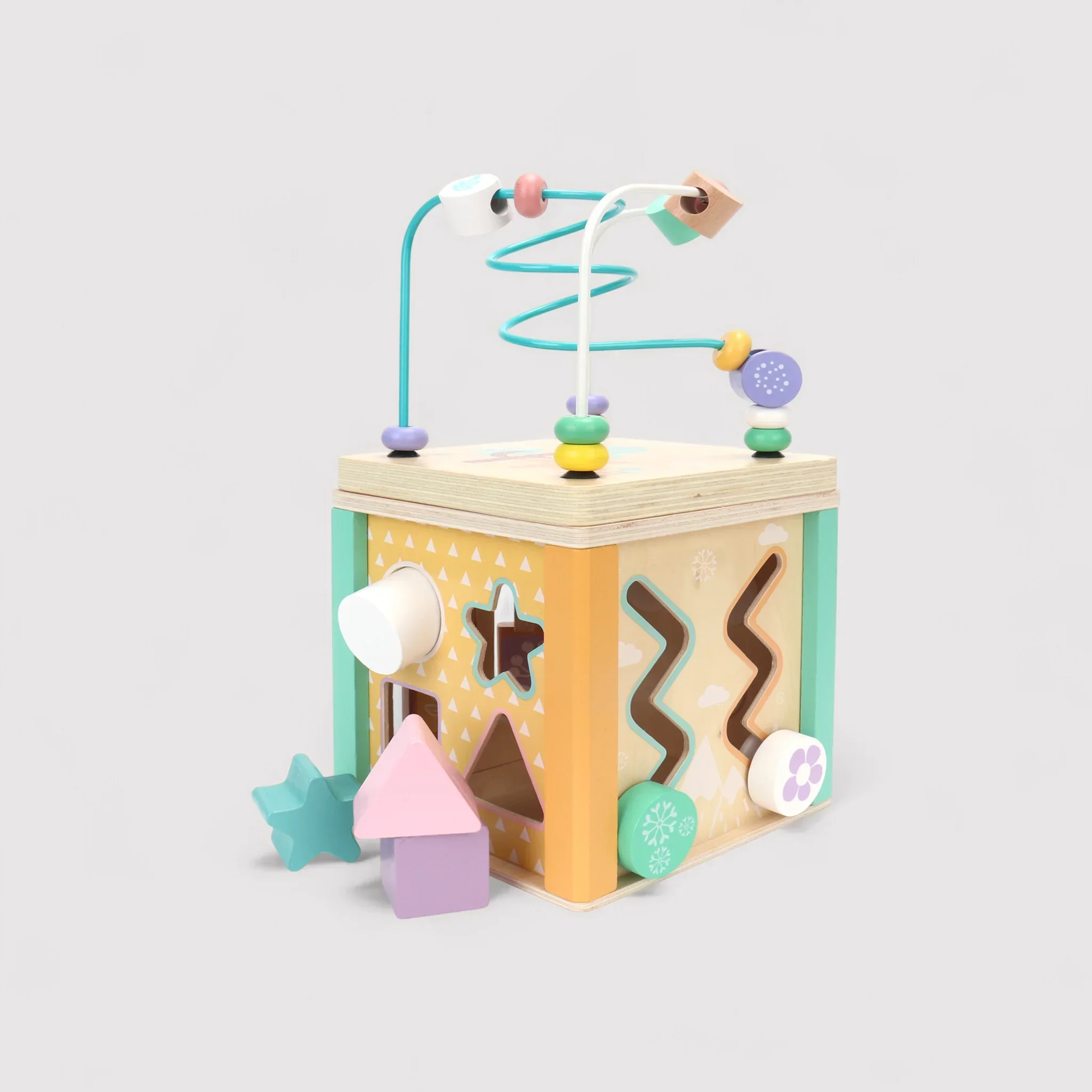 Amole - Cubo montessoriano in legno 5 giochi in 1 - Image 4