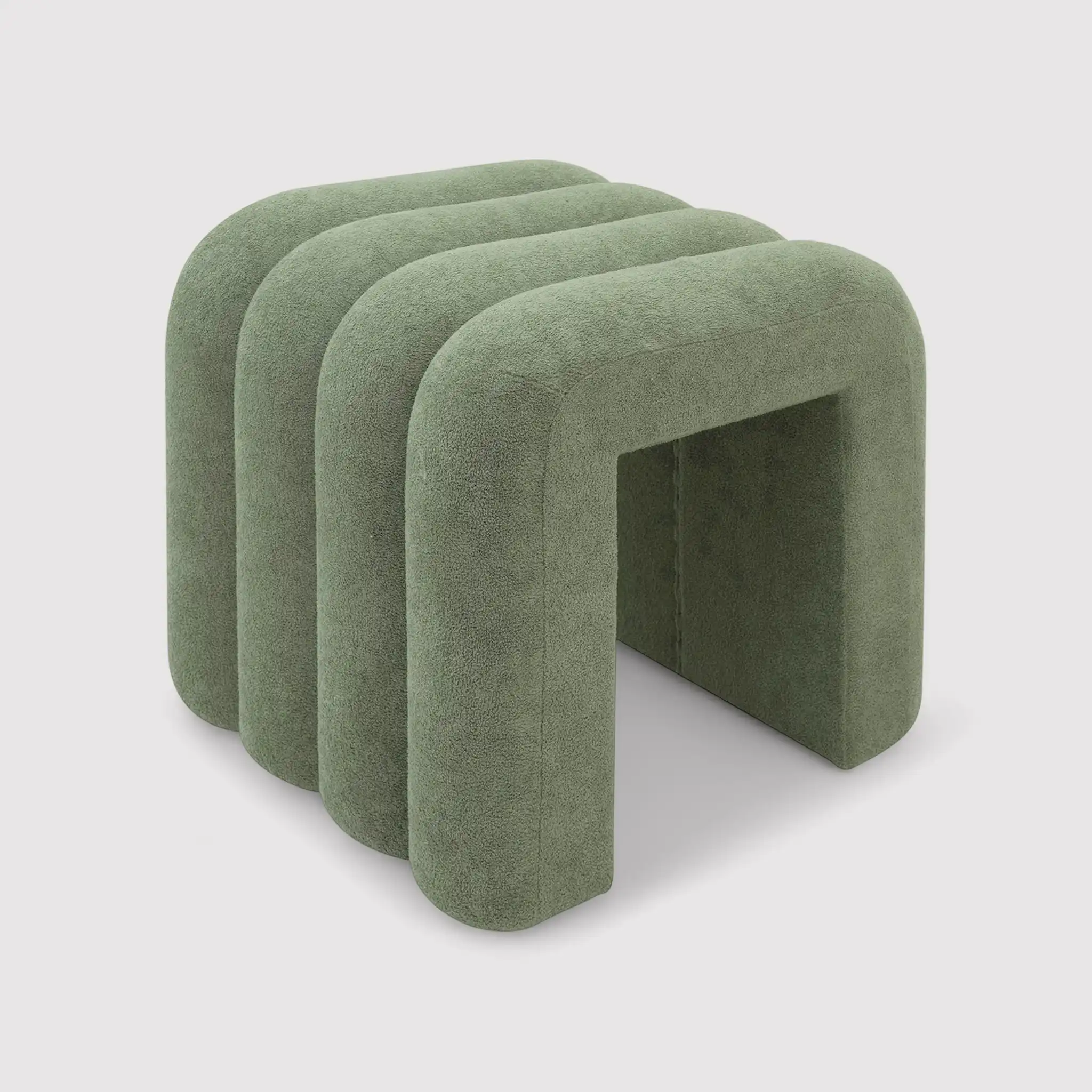 Bamya - Set 2 pouf decorativi di design verde scuro - Image 3