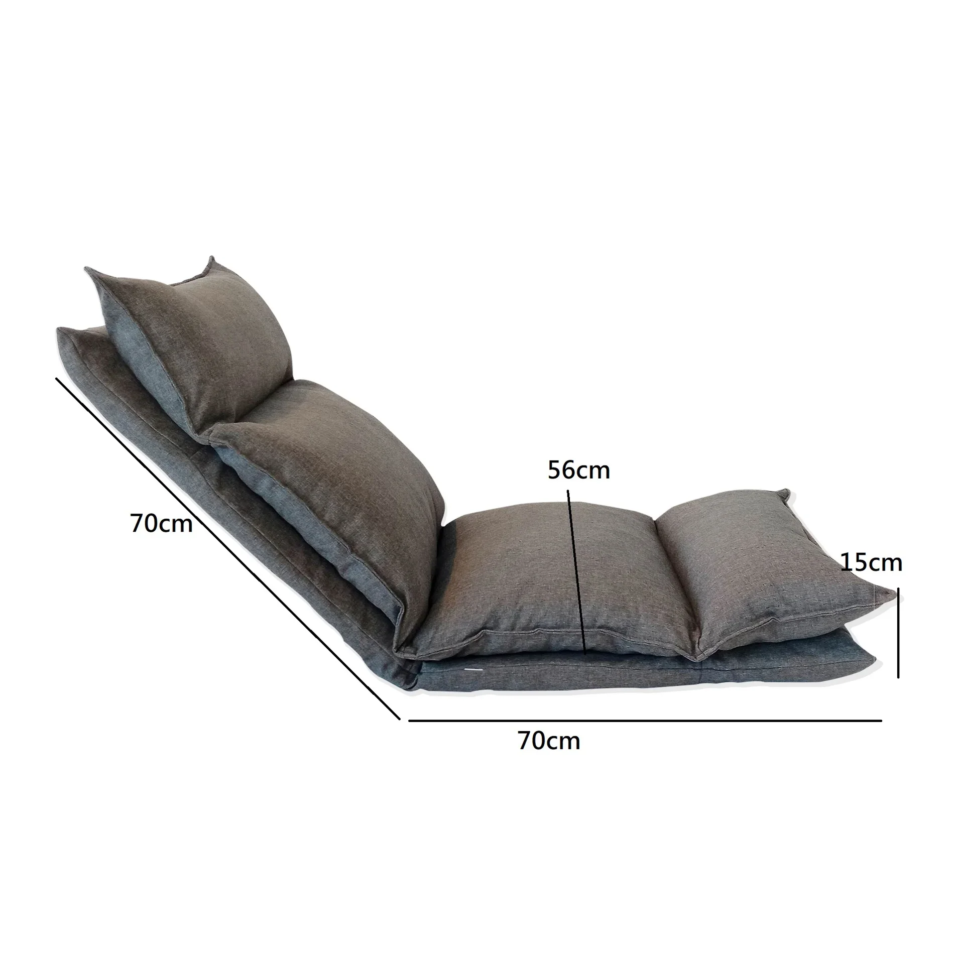 Cineraria - Poltrona futon grigio chiaro pieghevole - Image 5