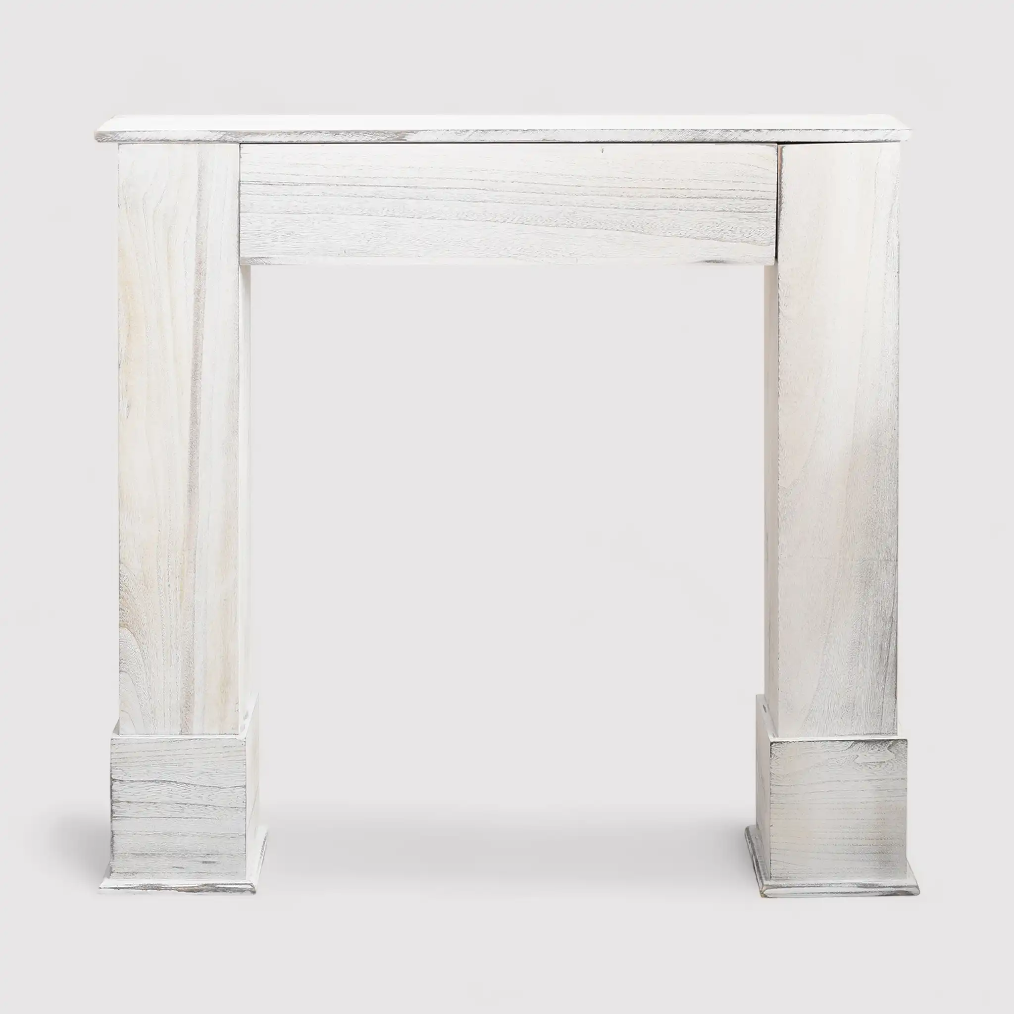 Citiso - Cornice camino shabby in legno bianco da salotto - Image 4