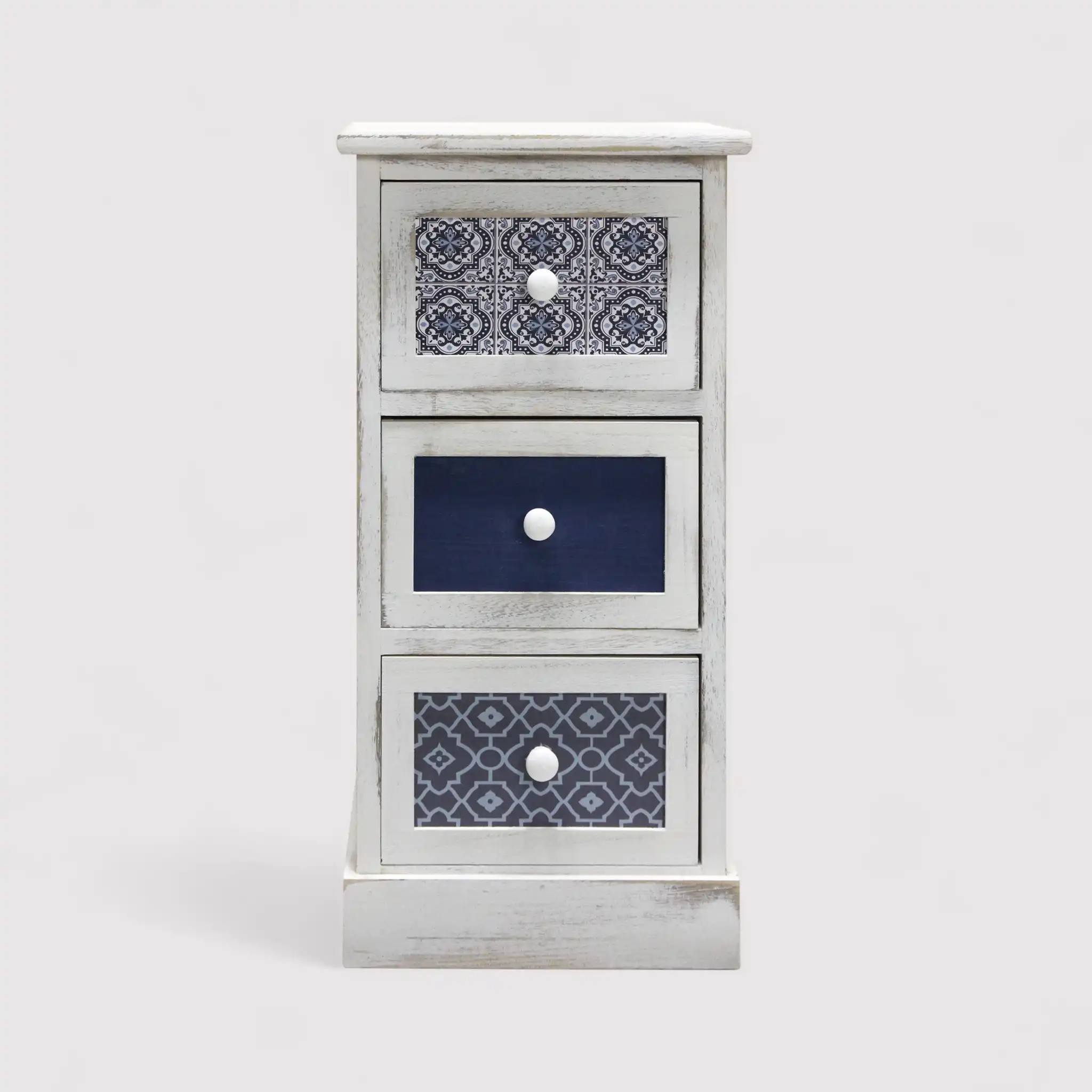 Delfinio - Comodino in stile mediterraneo con 3 cassetti - Image 3