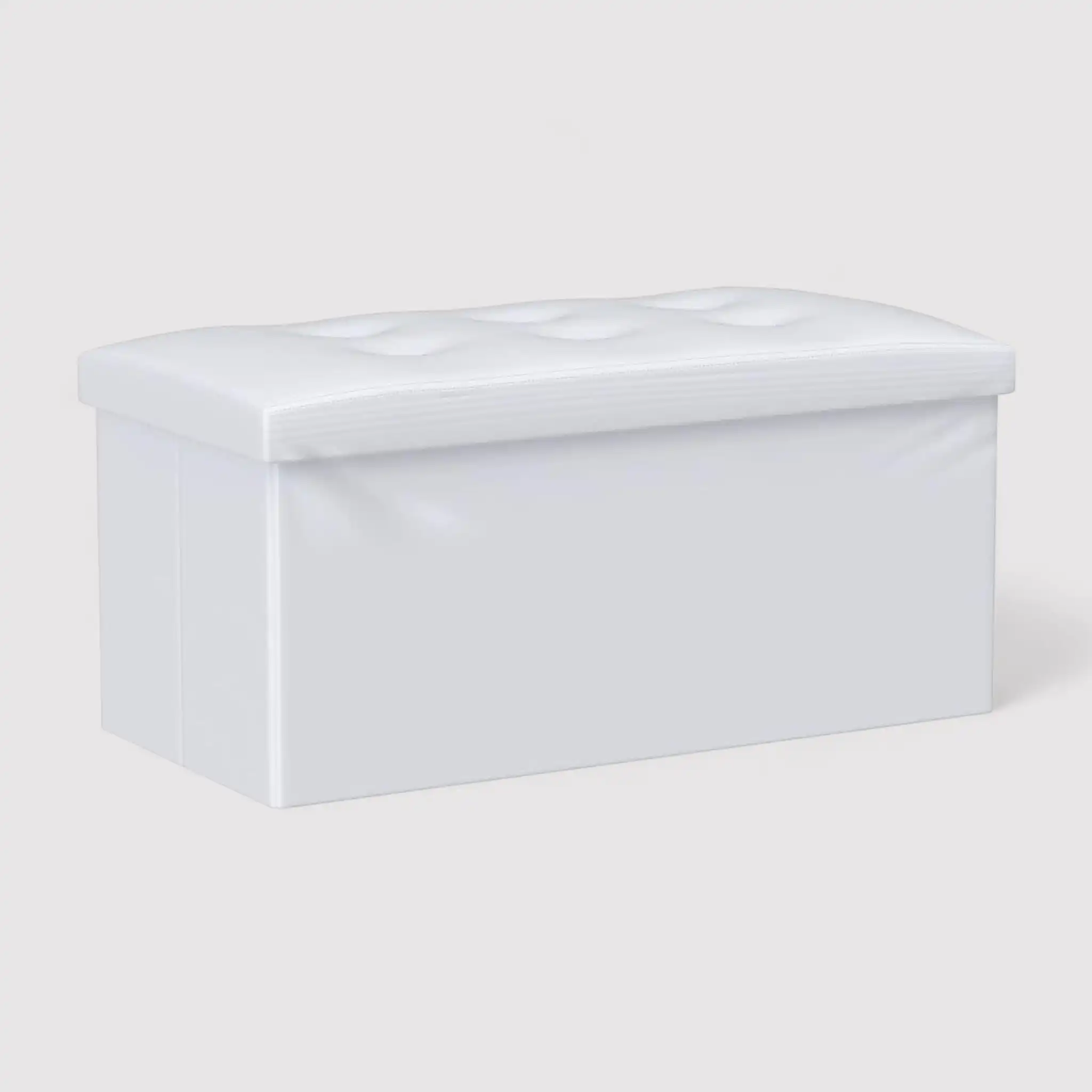 Euforbia - Pouf lungo bianco contenitore e imbottito
