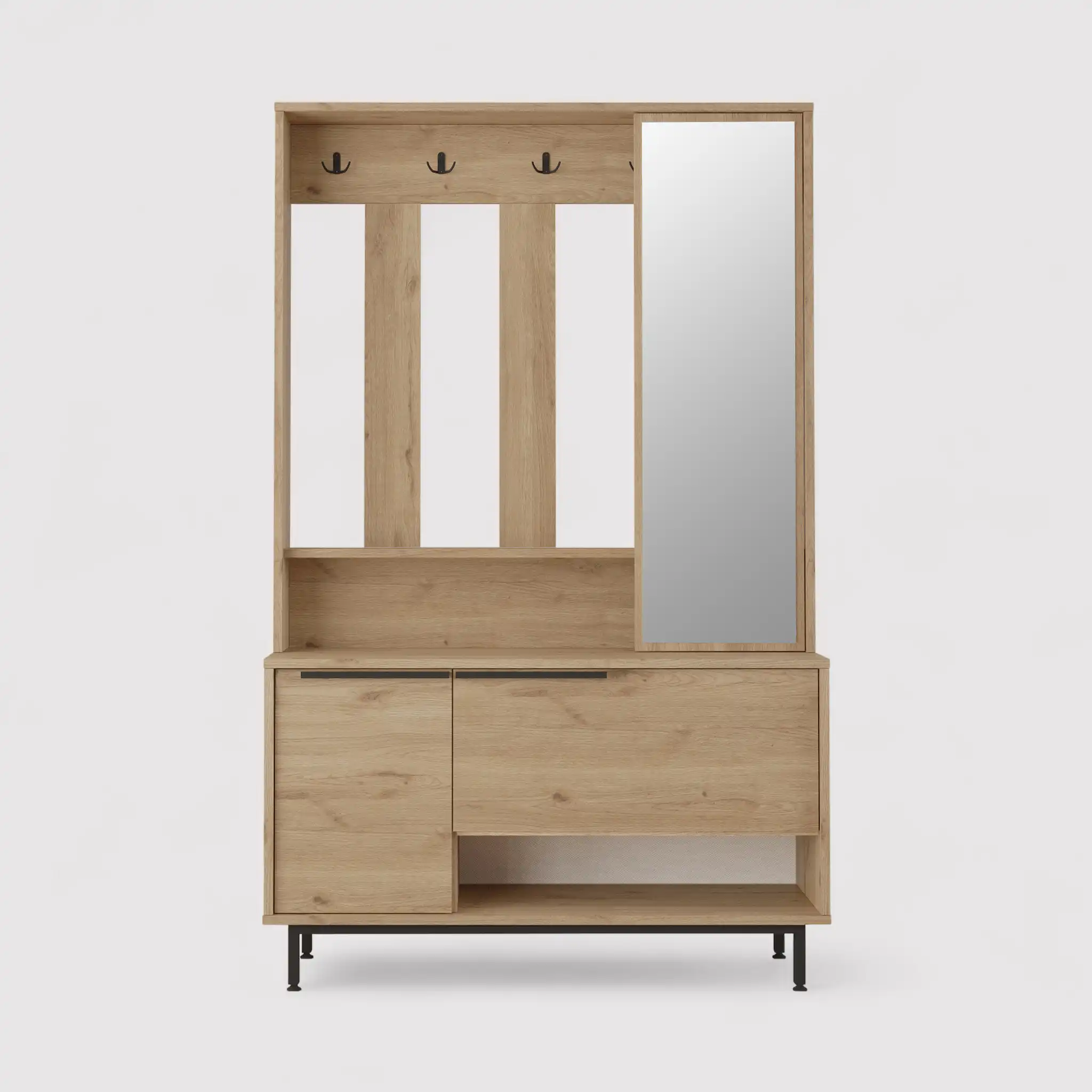 Giloy - Mobile da ingresso moderno con appendiabiti e specchio - Image 3
