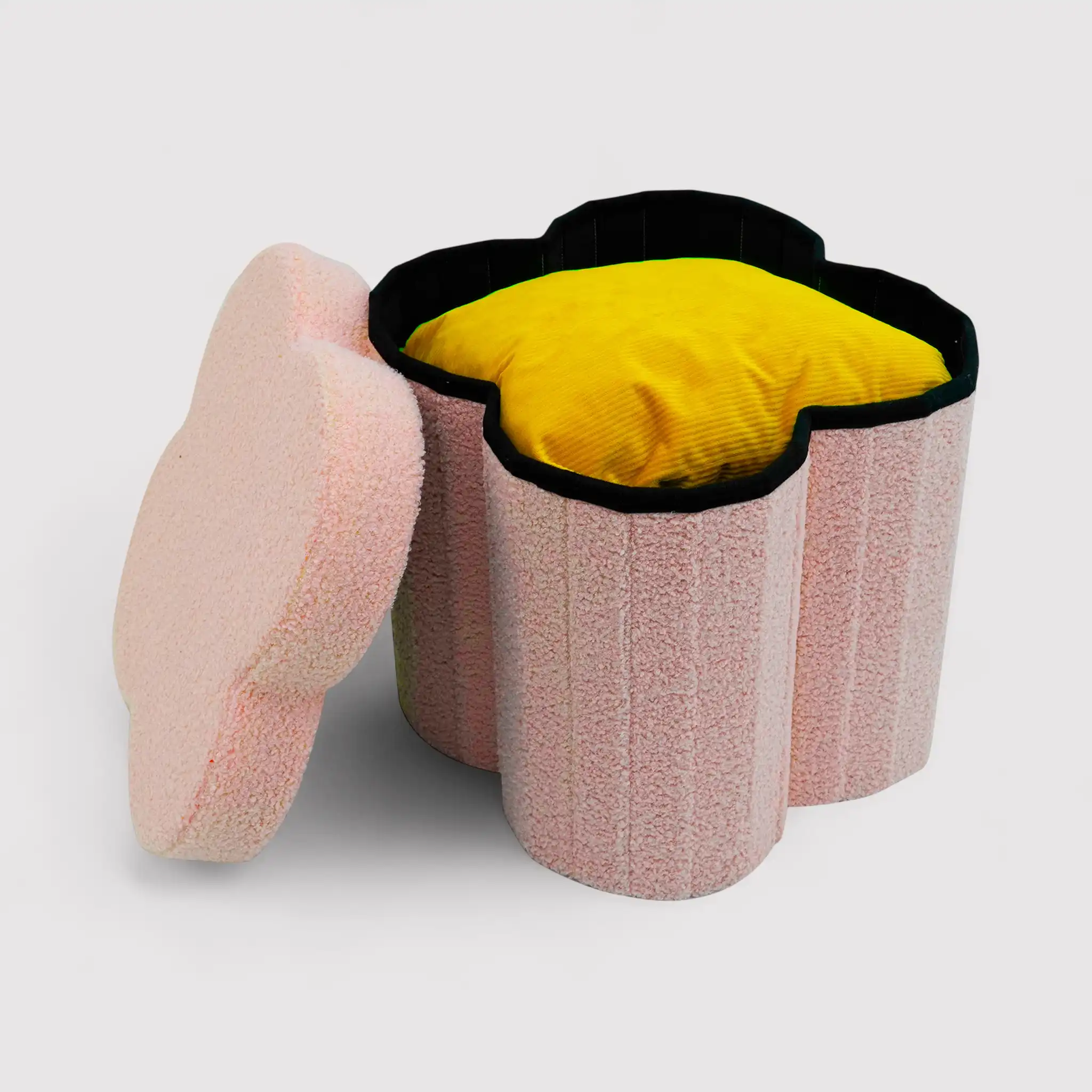 Hermal - Pouf rosa contenitore pieghevole per cameretta - Image 6