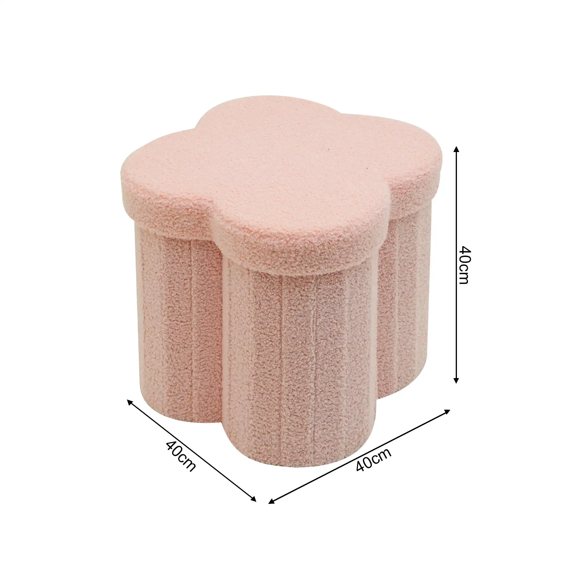 Hermal - Pouf rosa contenitore pieghevole per cameretta - Image 7