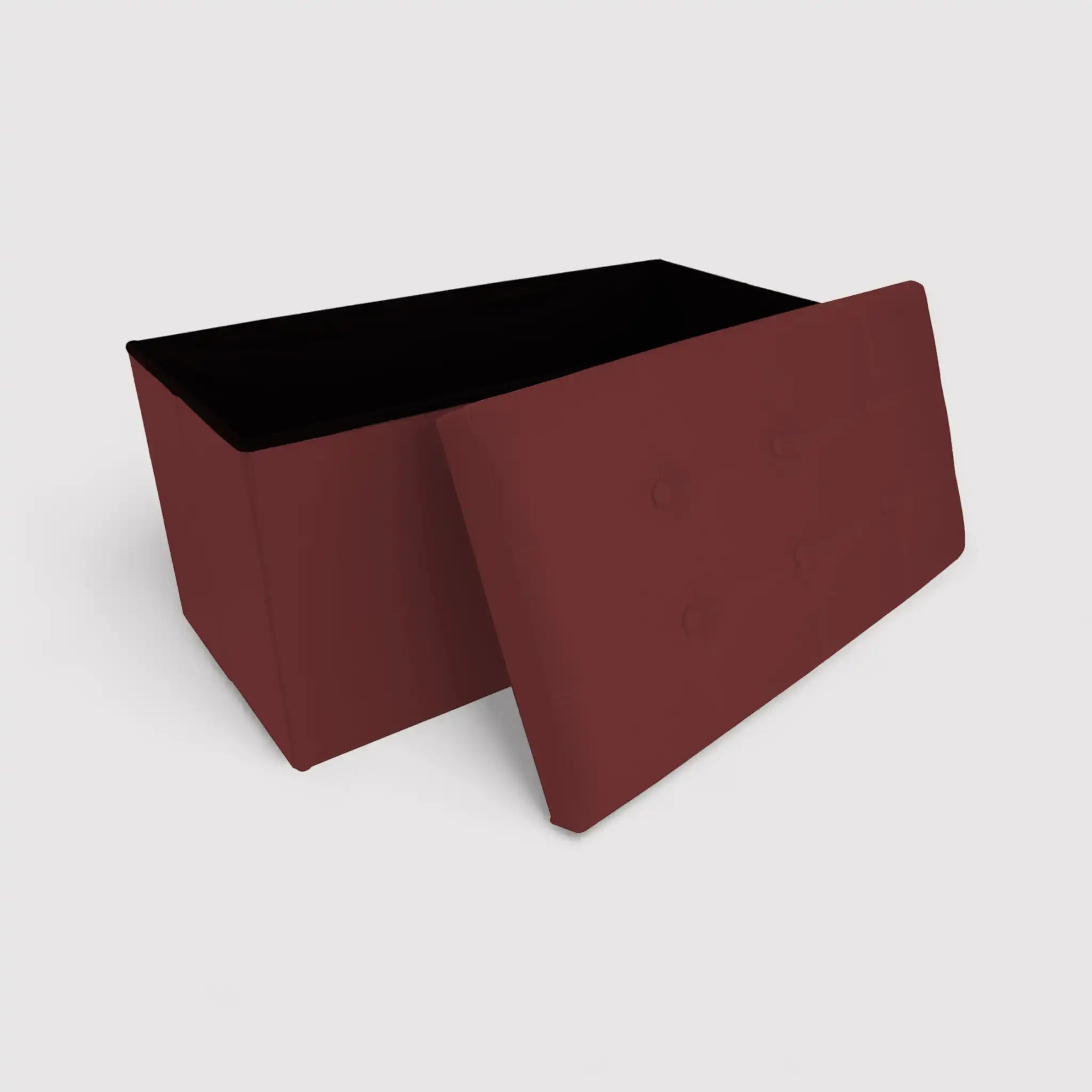 Jasione - Pouf bordeaux contenitore in stile etnico - Image 3