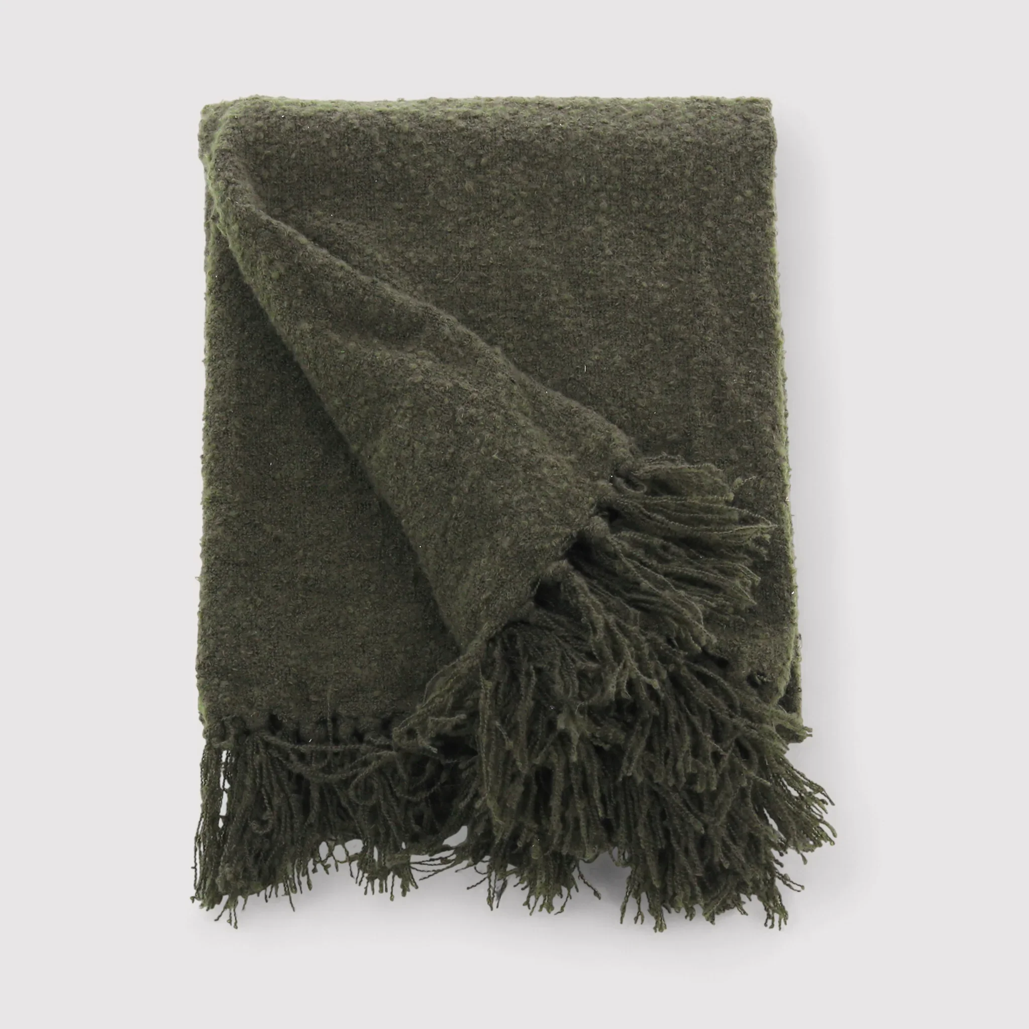 Keten - Coperta decorativa verde muschio per divano o letto