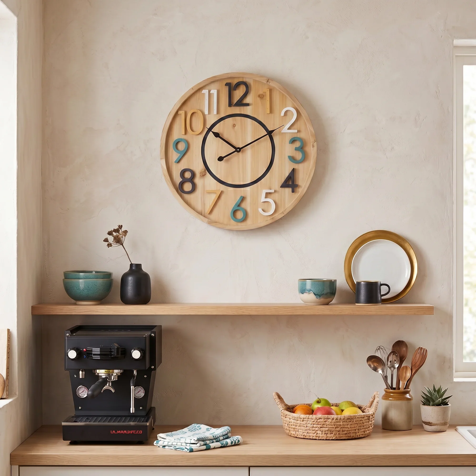 Kigelia - Orologio in stile scandinavo con numeri colorati - Image 2