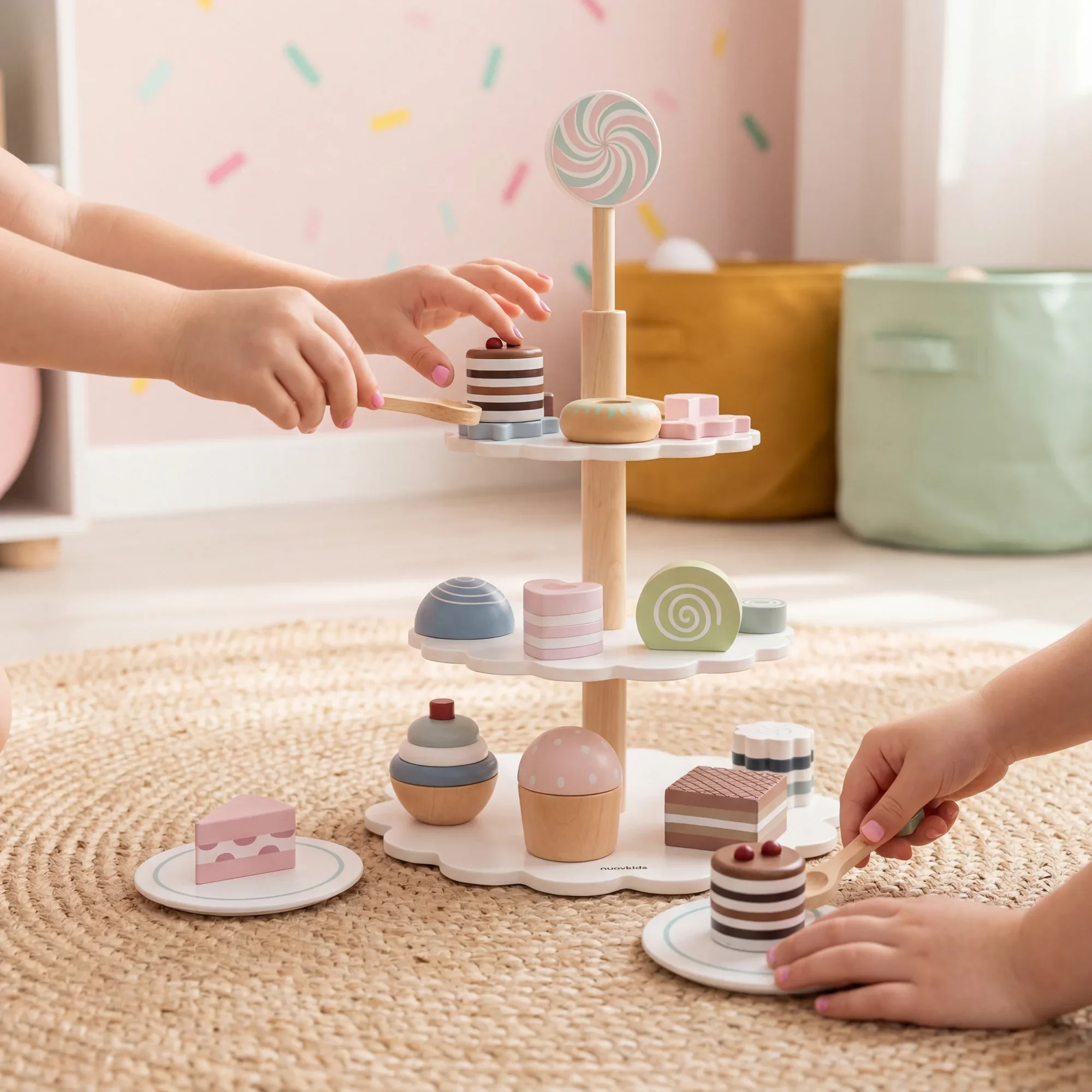 Naryal - Set di pasticcini e dolci in legno da gioco per bambini - Image 2