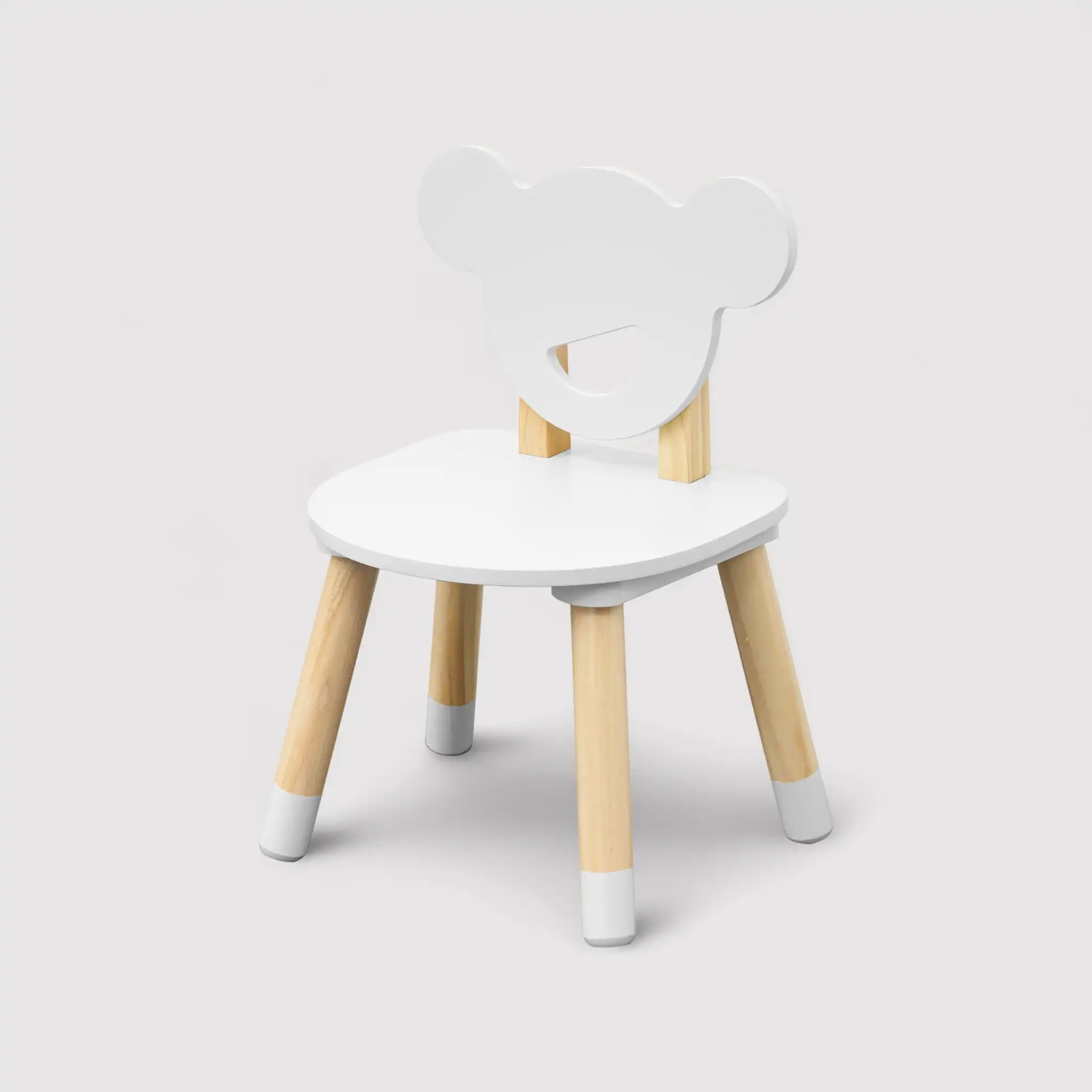 Nefel - Set tavolino per bambini e 2 seggiole bianco e marrone - Image 4