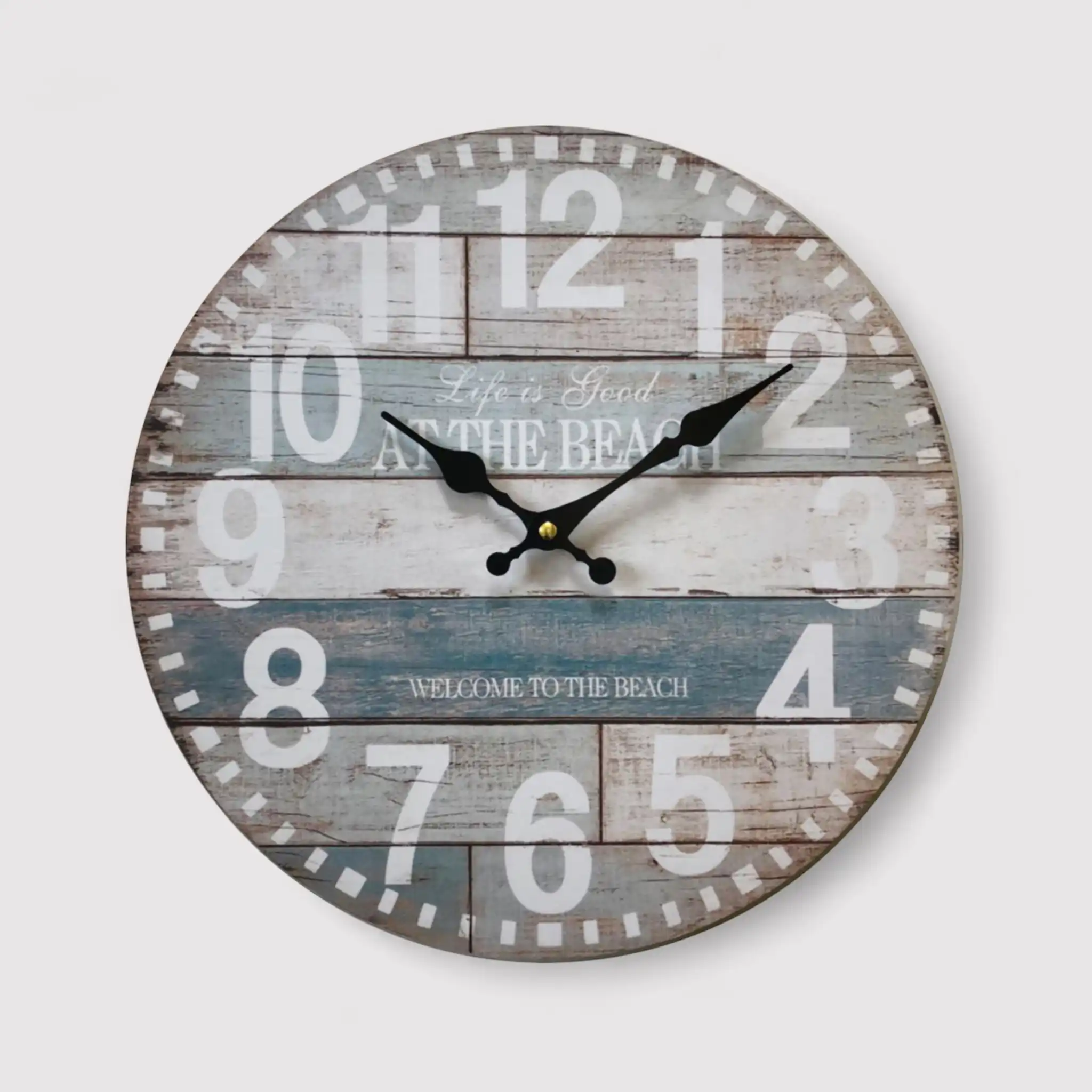 Oleandro - Orologio da parete vintage azzurro e bianco