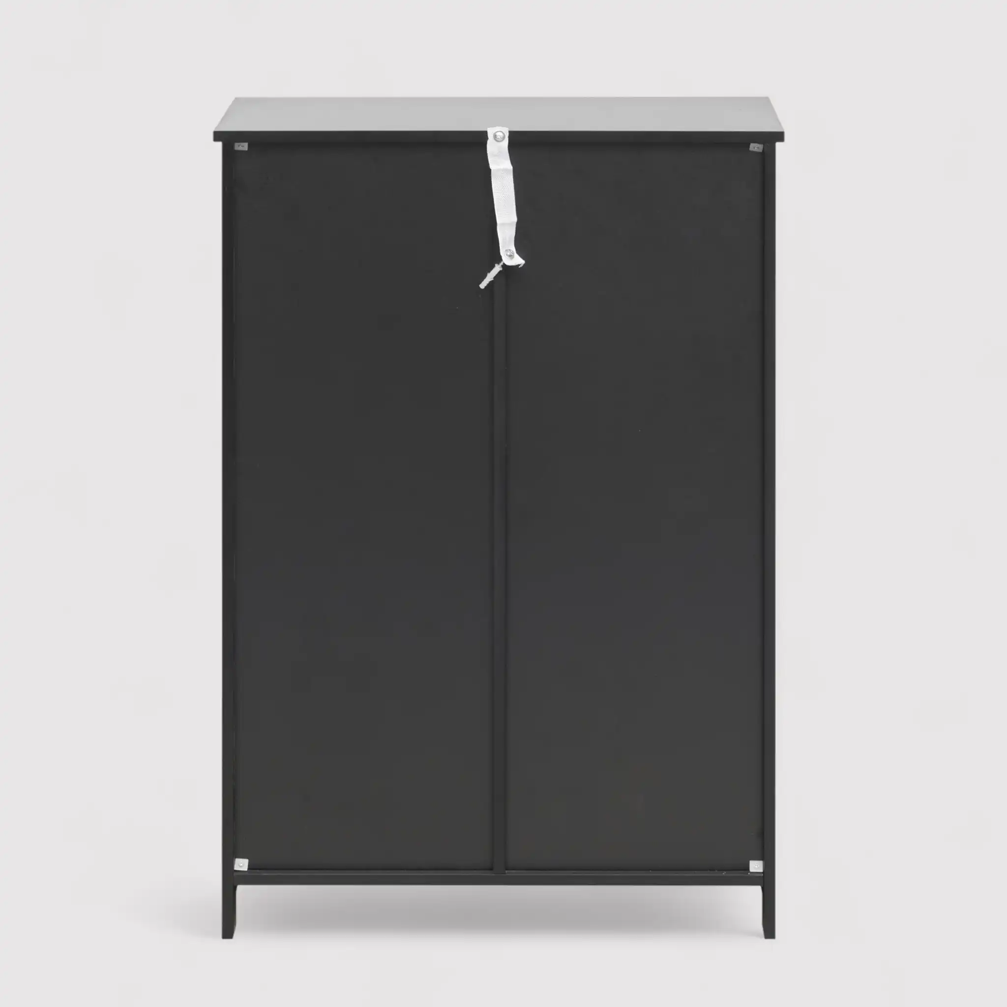 Peroba - Armadietto nero moderno con 1 anta e 4 cassetti - Image 8