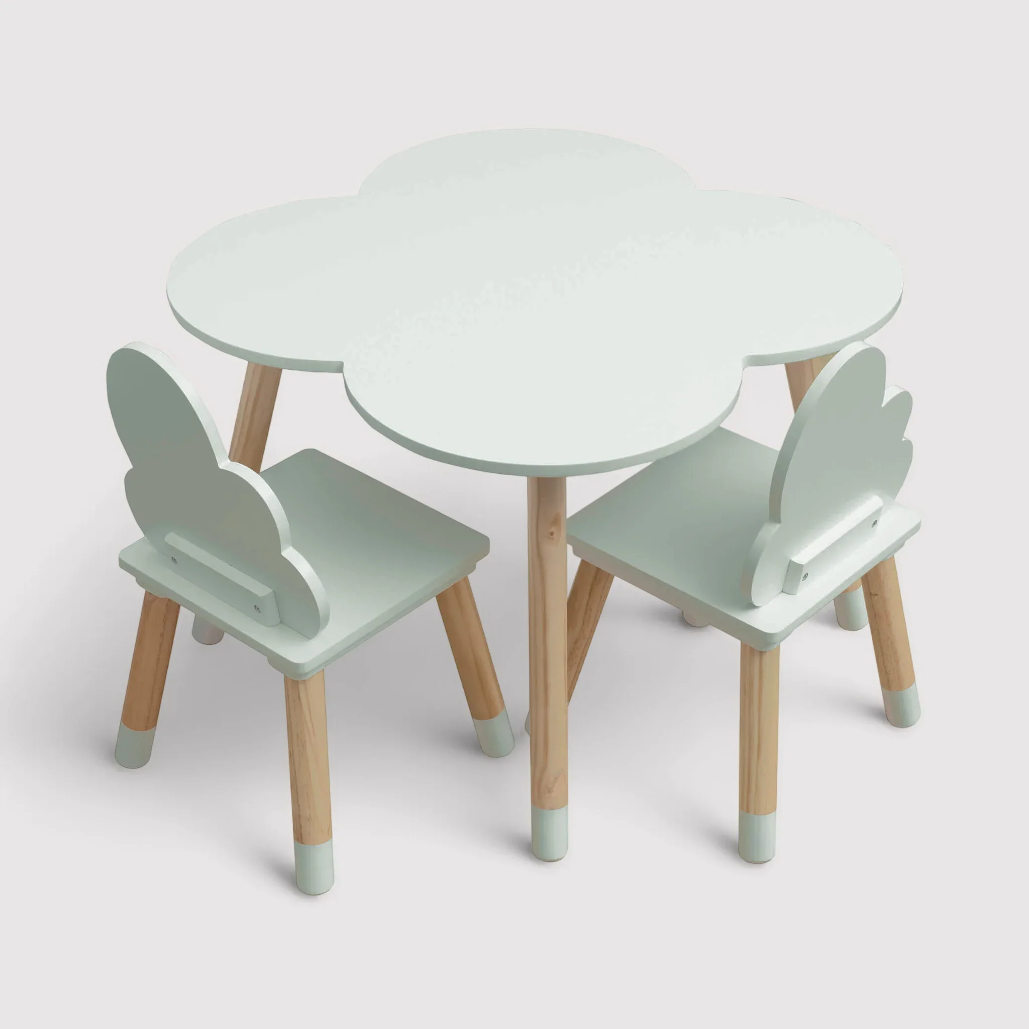 Pino - Set 2 seggiole e tavolino verde per bambini - Image 5