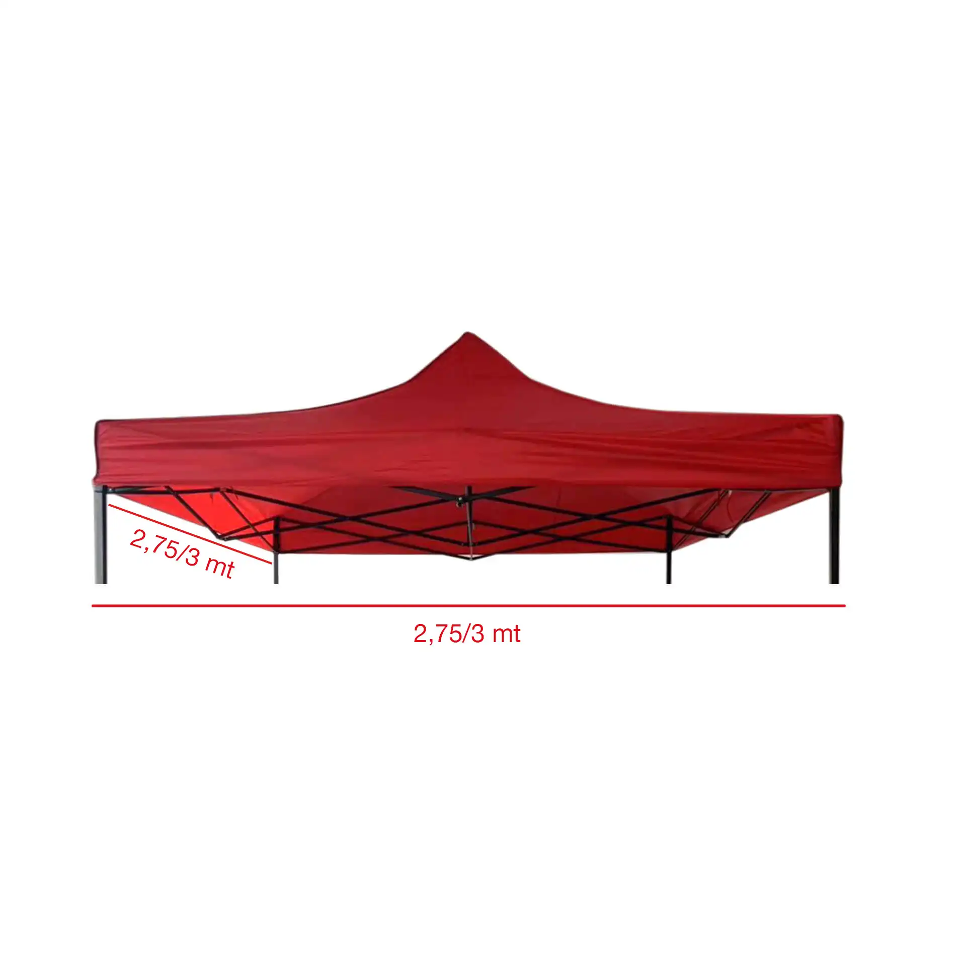 Schisandra - Telo rosso per gazebo 3x3 impermeabile - Image 3