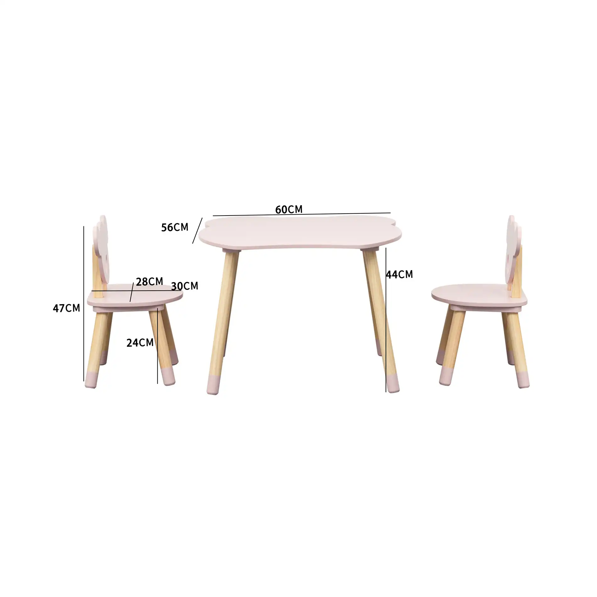 Sika - Tavolino con 2 seggiole per bambini rosa e marrone - Image 8