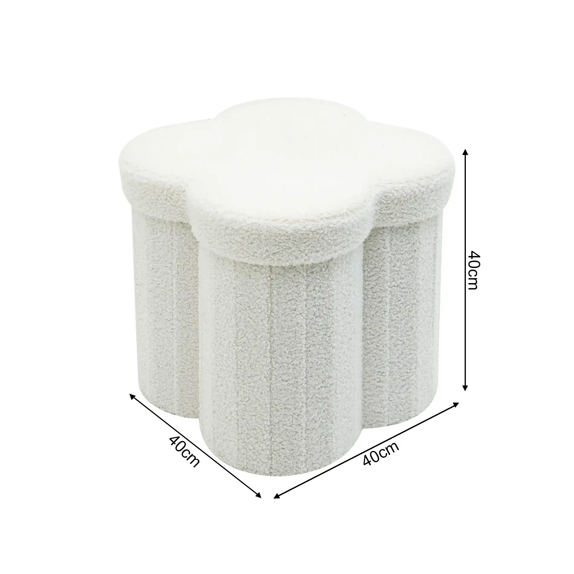 Sufra - Pouf contenitore bianco per cameretta a tema nuvola - Image 6