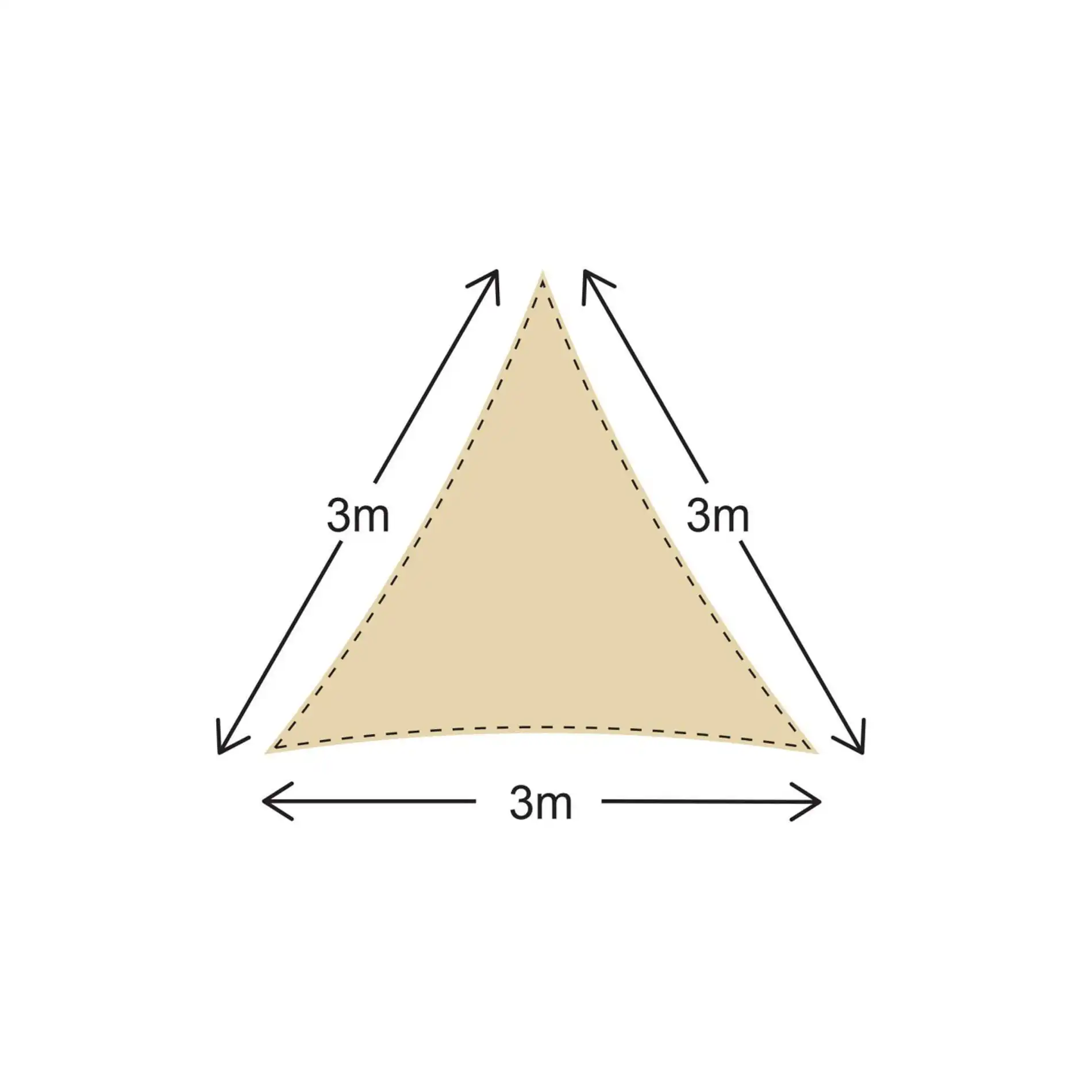 Totara - Tenda a vela triangolare 3x3x3 impermeabile - Image 5