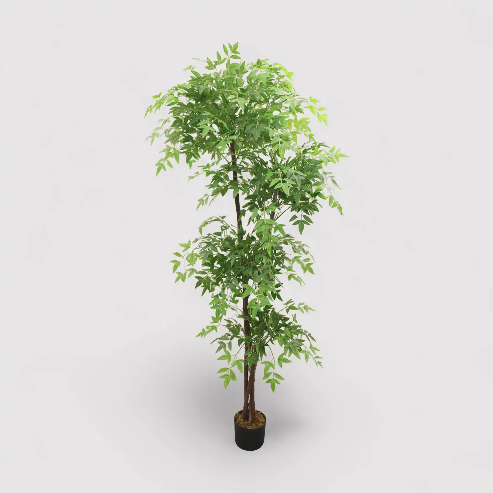 Zamrud - Nandina artificiale con vaso per casa o esterno